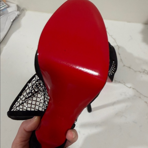 Christian Louboutin PLOUGESTA ALTA STRASS Fishnet Heels Pump Shoes Sandal $1445 - Picture 9 of 10